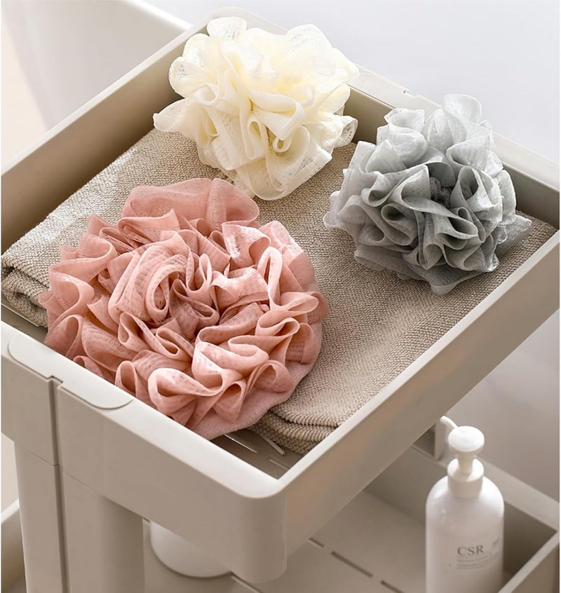 MOSYFEIBI Washcloth Loofah Combo 2-in-1 Loufee Wash Cloth That Holds Bar Soap-Exfoliation Mesh Shower Ball for Body Wash&Smooth Skin+Free Loofah Dish Towel - Image 5